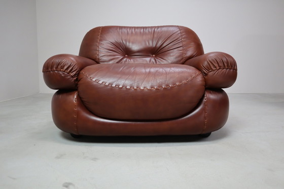 Image 1 of Sapporo Leather Armchairs By Mobil Girgi, Italy 1970'S
