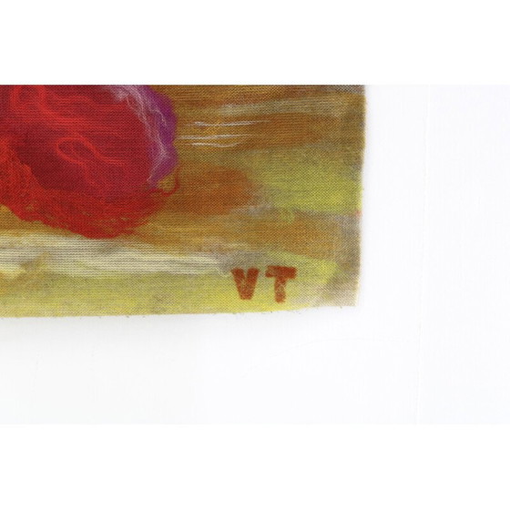 Image 1 of Wollen wandtapijt van Art Protis, Tsjechoslowakije 1974