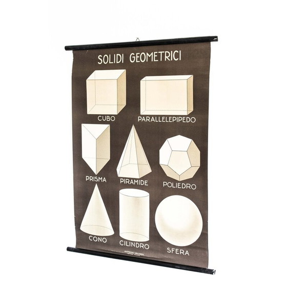 Image 1 of Vintage schilderij "Solidi Geometrici" van Antonio Vallardi, Italië jaren 1940