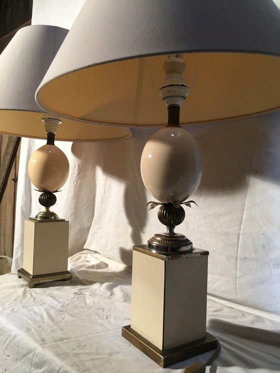 Image 1 of Paar vintage eierlampen