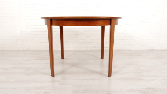 Image 1 of Vintage Ronde Eettafel | Teak | Uitschuifbaar | 110 Cm