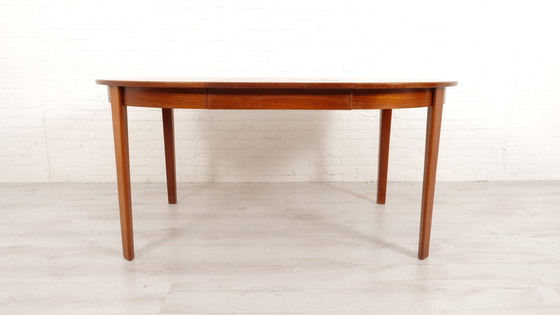 Image 1 of Vintage Ronde Eettafel | Teak | Uitschuifbaar | 110 Cm