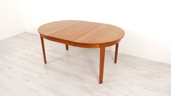 Image 1 of Vintage Ronde Eettafel | Teak | Uitschuifbaar | 110 Cm