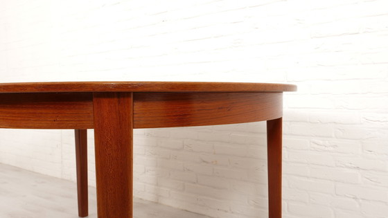 Image 1 of Vintage Ronde Eettafel | Teak | Uitschuifbaar | 110 Cm