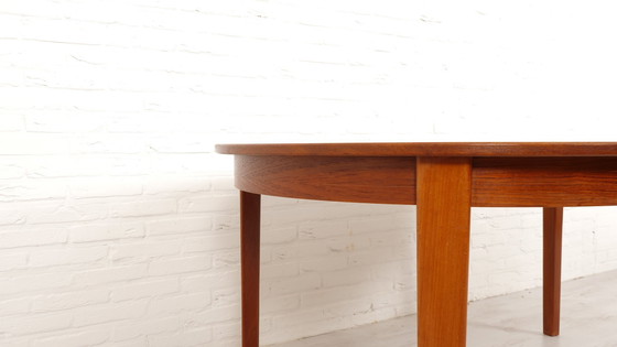 Image 1 of Vintage Ronde Eettafel | Teak | Uitschuifbaar | 110 Cm