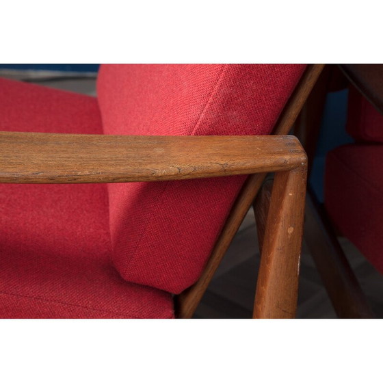 Image 1 of Set van 2 lounge fauteuils "No.3" door Illum Wikkelso voor N.Eilersen - 1960