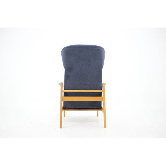 Image 1 of Vintage eikenhouten fauteuil, Tsjecho-Slowakije 1960