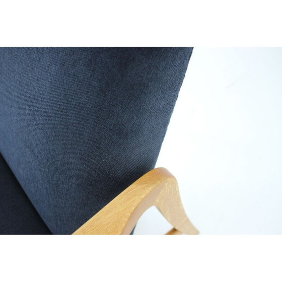 Image 1 of Vintage eikenhouten fauteuil, Tsjecho-Slowakije 1960