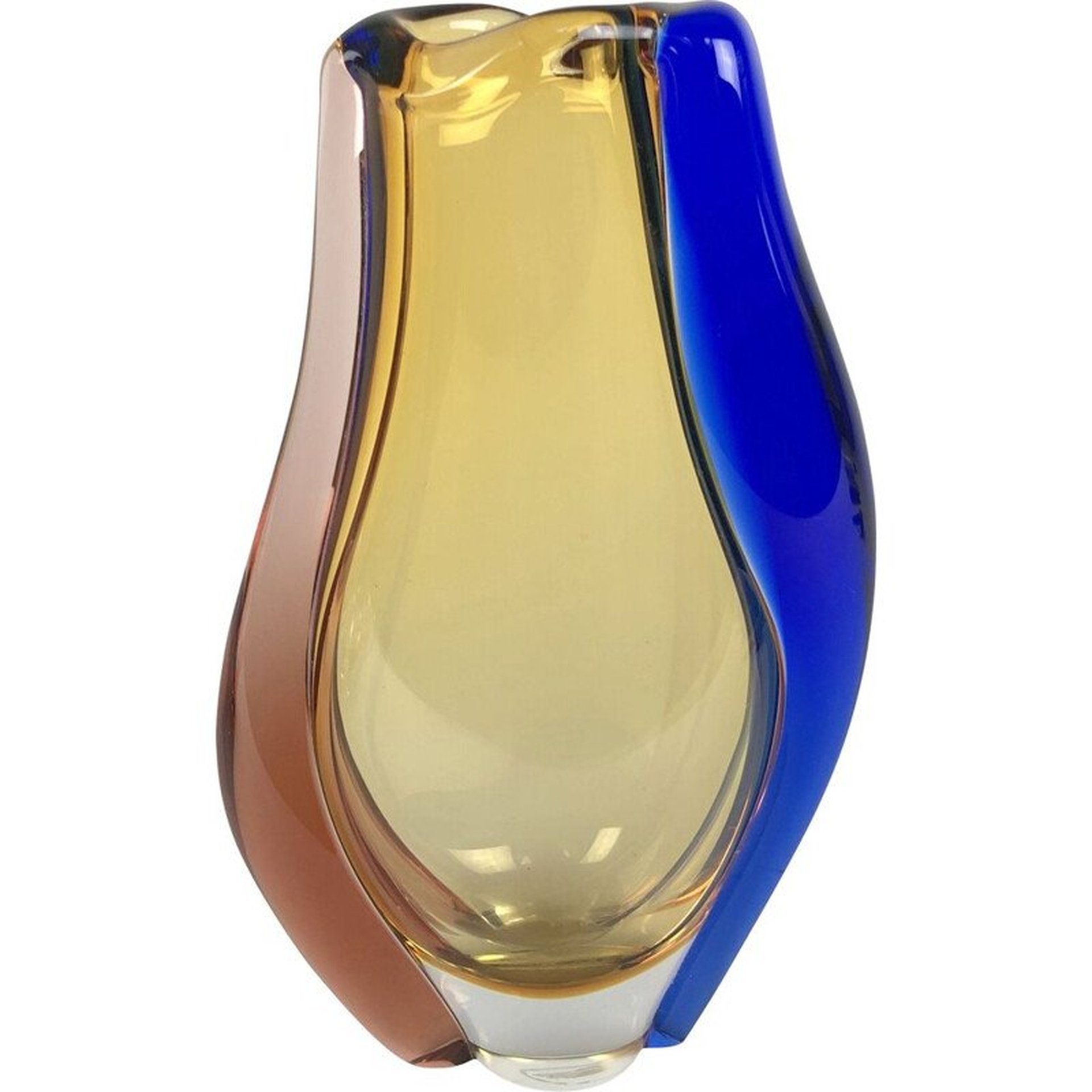 Vintage kunstglas vaas van Hana Machovska voor Mstisov glasfabriek, Tsjechië 1960 | €320