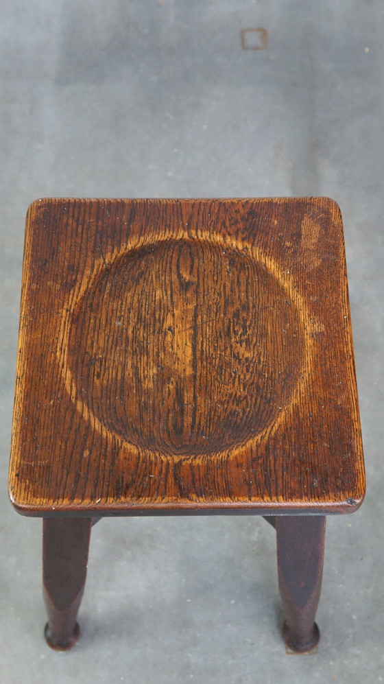 Image 1 of Eikenhouten kruk/ stool