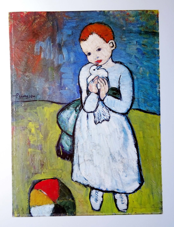 Image 1 of Picasso - Kind mit Taube 1901 - Achenbach Art Collection 1995 - offsetlitho