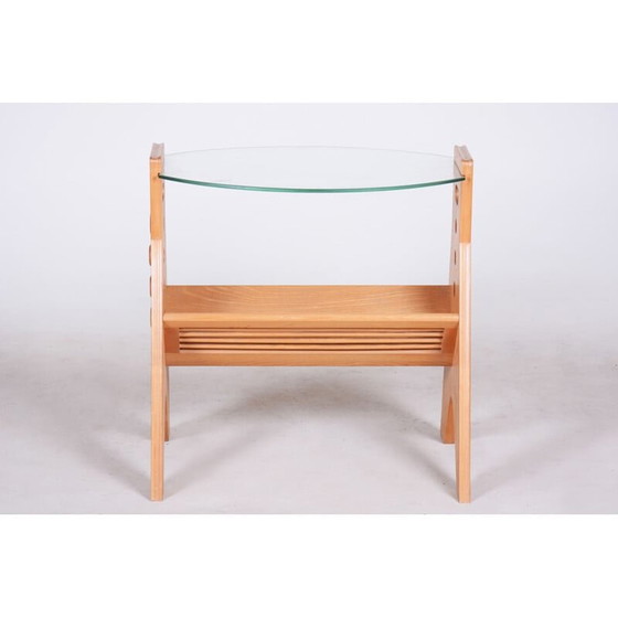 Image 1 of Vintage salontafel met tijdschriftenhouder van Úluv, 1950