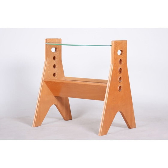 Image 1 of Vintage salontafel met tijdschriftenhouder van Úluv, 1950