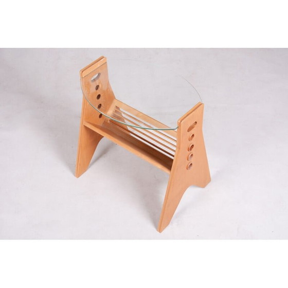 Image 1 of Vintage salontafel met tijdschriftenhouder van Úluv, 1950