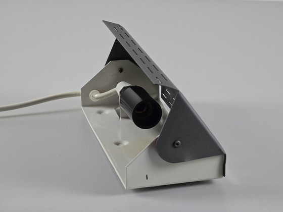 Image 1 of Mid Century Modern - Vintage 1980S G&G Gérard Gossé Grijs Metalen Verstelbare Flip-Open Wandlamp