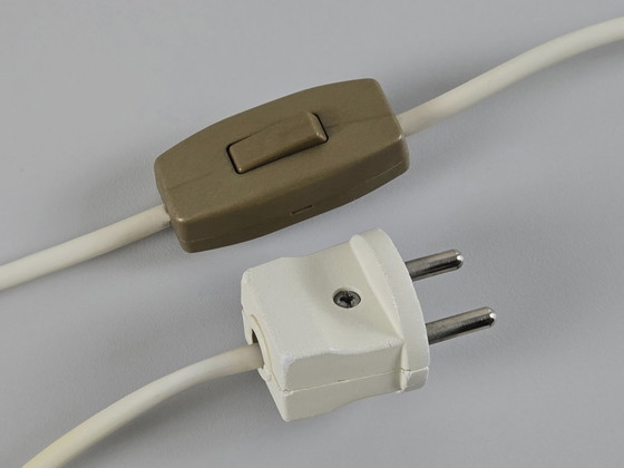 Image 1 of Mid Century Modern - Vintage 1980S G&G Gérard Gossé Grijs Metalen Verstelbare Flip-Open Wandlamp