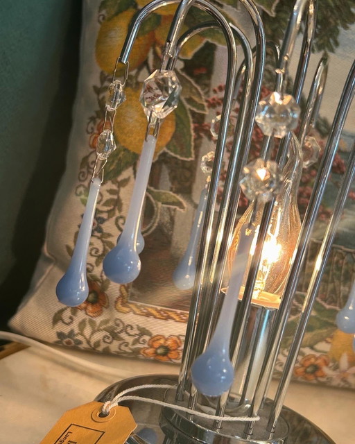 Opaline Vintage Teardrop Tafellampje Lamp