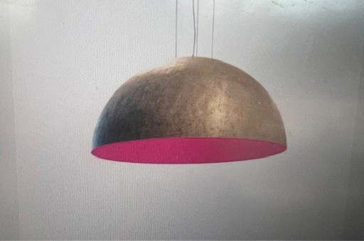 2 X Cup 80 Hanglamp Lichtgrijs/Fuchsia 