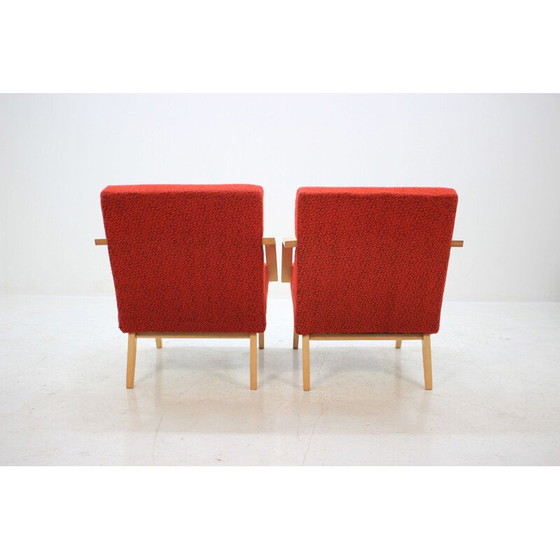 Image 1 of 2 vintage Tsjecho-Slowaakse fauteuils in gebogen hout, 1958