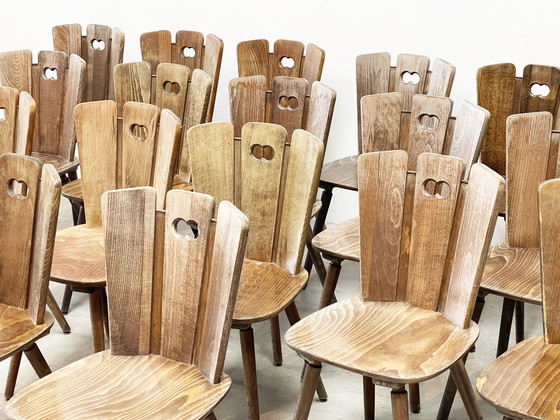 Image 1 of Xl partij brutalistische eetkamerstoelen