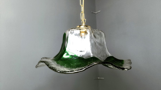 Image 1 of Vintage glazen hanglamp