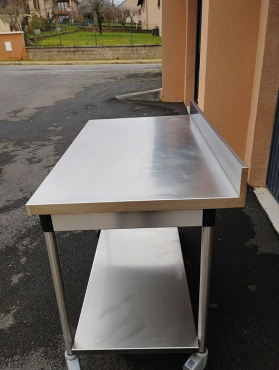 Image 1 of Serveerwagen - Servante - Plan De Travail - Tafel Roulante En Inox Alimentaire - Matériel P R O