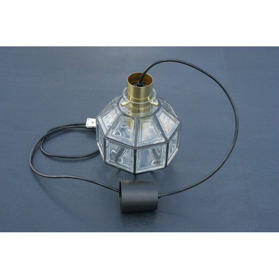 Image 1 of Vintage kristallen hanglamp voor Glashütte Limburg, 1960
