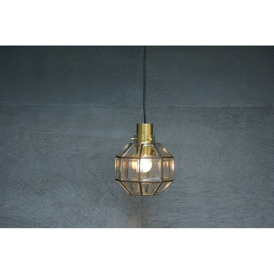 Image 1 of Vintage kristallen hanglamp voor Glashütte Limburg, 1960