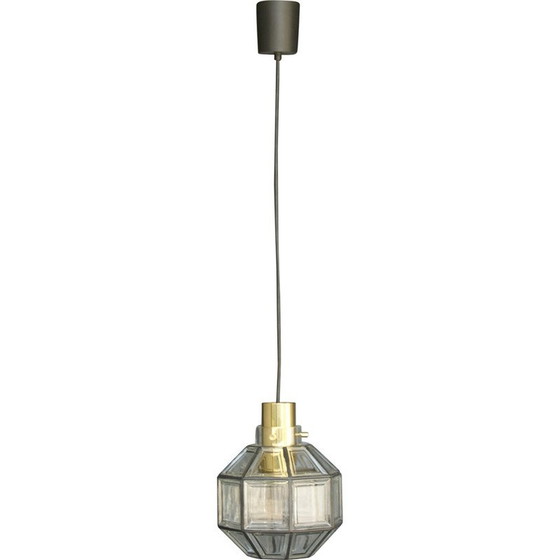 Image 1 of Vintage kristallen hanglamp voor Glashütte Limburg, 1960