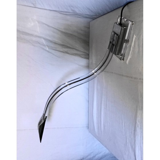 Image 1 of Vintage Cobra lamp van plexiglas en verchroomd metaal, 1980