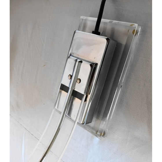 Image 1 of Vintage Cobra lamp van plexiglas en verchroomd metaal, 1980