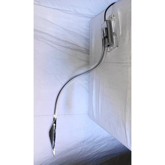 Image 1 of Vintage Cobra lamp van plexiglas en verchroomd metaal, 1980