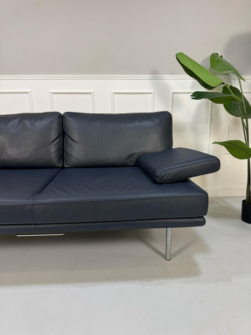 Walter Knoll Living Platform Sofa Leer Donkerblauw Designer