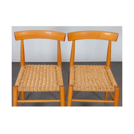 Image 1 of Paar vintage houten stoelen van Krasna Jizba, Tsjecho-Slowakije 1960