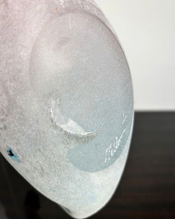 Image 1 of Grote Roze Flamingo Murano Glas Scavo Antiek