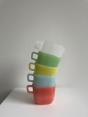 5 Vintage/Retro Kopjes Multicolour Opale France