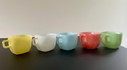 5 Vintage/Retro Kopjes Multicolour Opale France