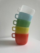 5 Vintage/Retro Kopjes Multicolour Opale France