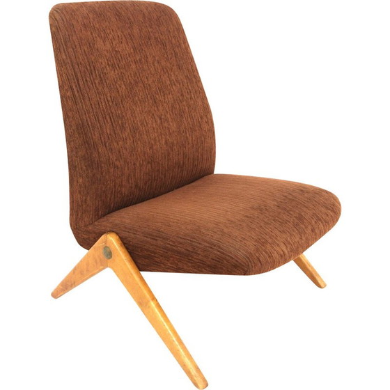 Image 1 of Vintage beuken en stoffen fauteuil van Bengt Ruda voor Nordiska Kompaniet, Zweden 1950