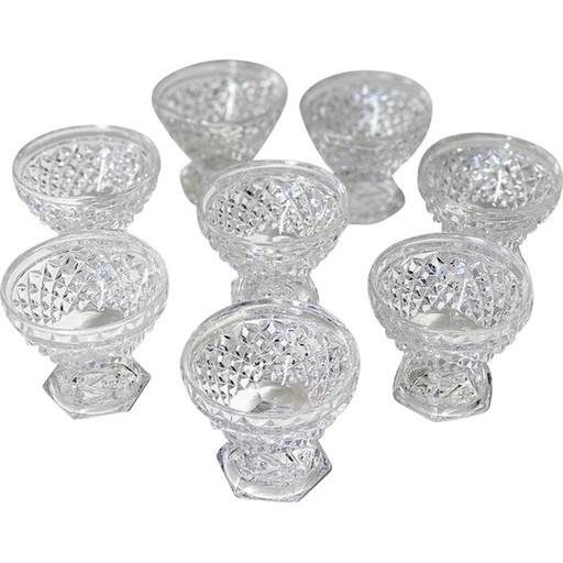 Set van 8 mini vintage persglazen