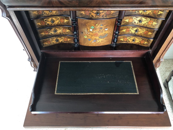 Image 1 of Biedermeier Secretaire - Bureau Antiek, Notenhout