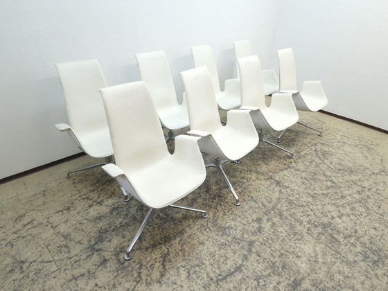 Image 1 of Walter Knoll Fk 6725 Set 8X Design fauteuil Leren fauteuil Bureaustoel