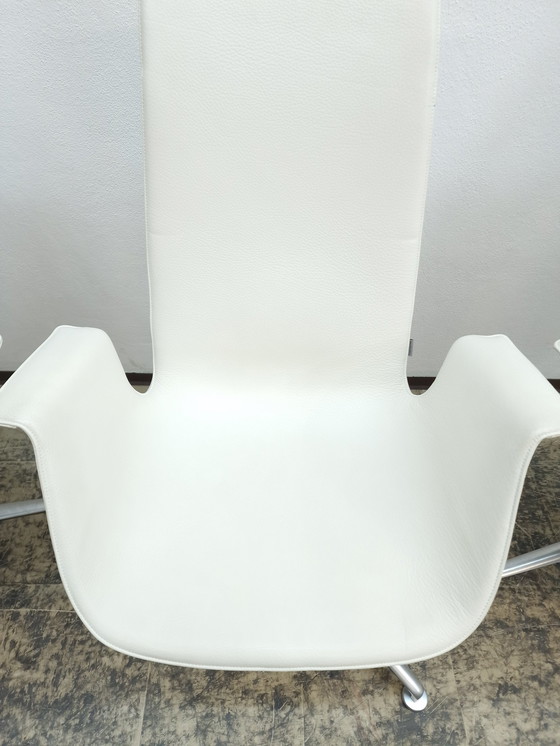 Image 1 of Walter Knoll Fk 6725 Set 8X Design fauteuil Leren fauteuil Bureaustoel