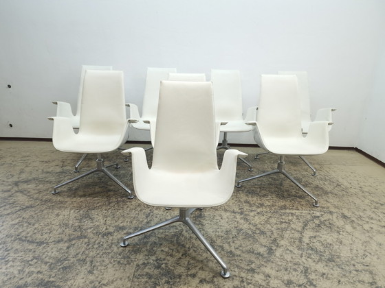 Image 1 of Walter Knoll Fk 6725 Set 8X Design fauteuil Leren fauteuil Bureaustoel