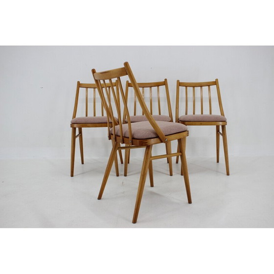 Image 1 of Set van 4 vintage beuken stoelen van Antonin Suman, jaren 1970