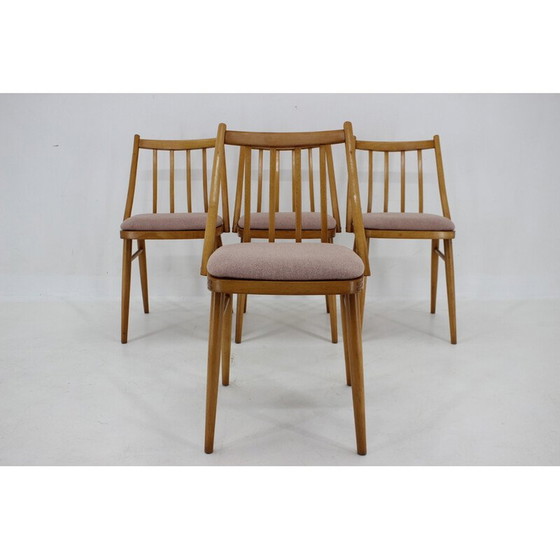 Image 1 of Set van 4 vintage beuken stoelen van Antonin Suman, jaren 1970