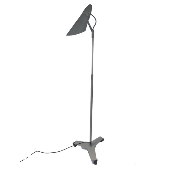 Image 1 of Modern - Vloerlamp op wielen - Aluminium, verstelbaar en verplaatsbaar