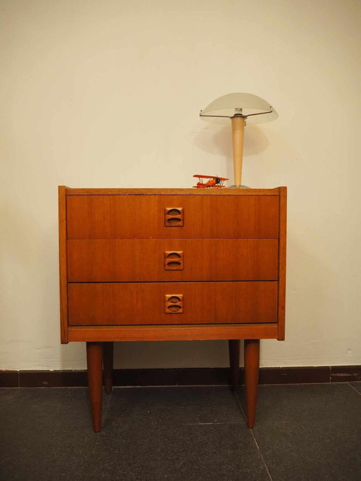 Vintage Deense Ladekast Teak