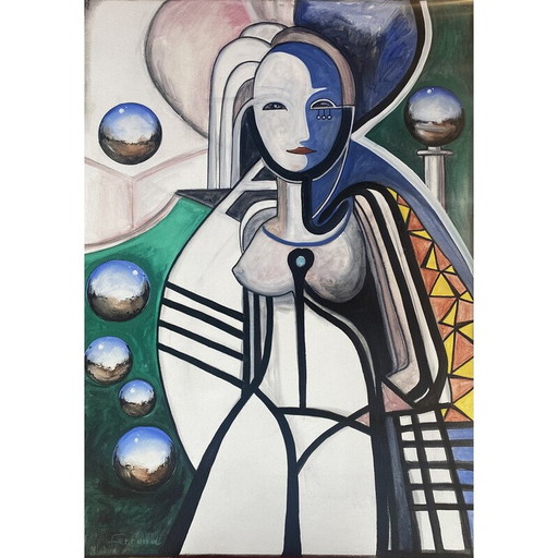 Vintage schilderij van André Ferrand