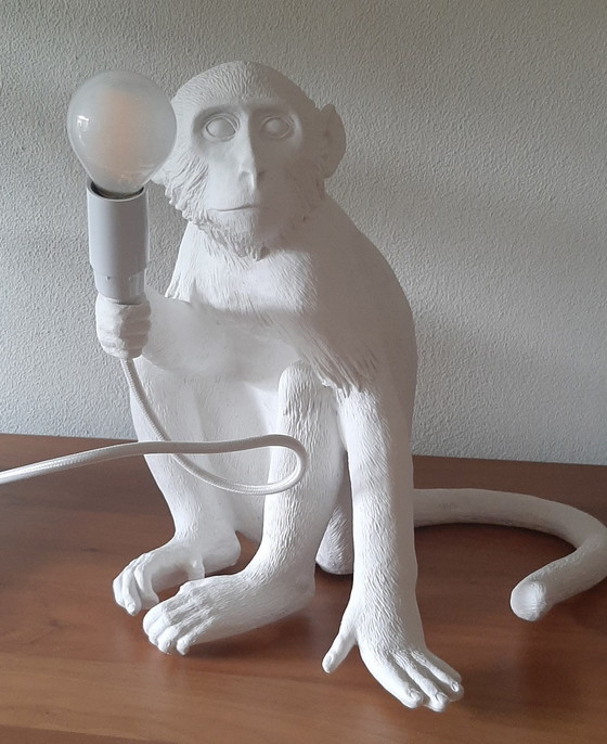 Image 1 of Seletti Monkey lamp zittend